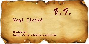 Vogl Ildikó névjegykártya