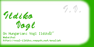 ildiko vogl business card